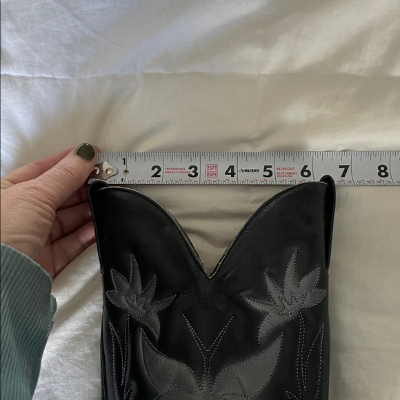 Boulet|Vintage |Black/Silver |Stitched Detailed |Western |Cowboy Boots |Size 7.5 - Picture 16 of 16